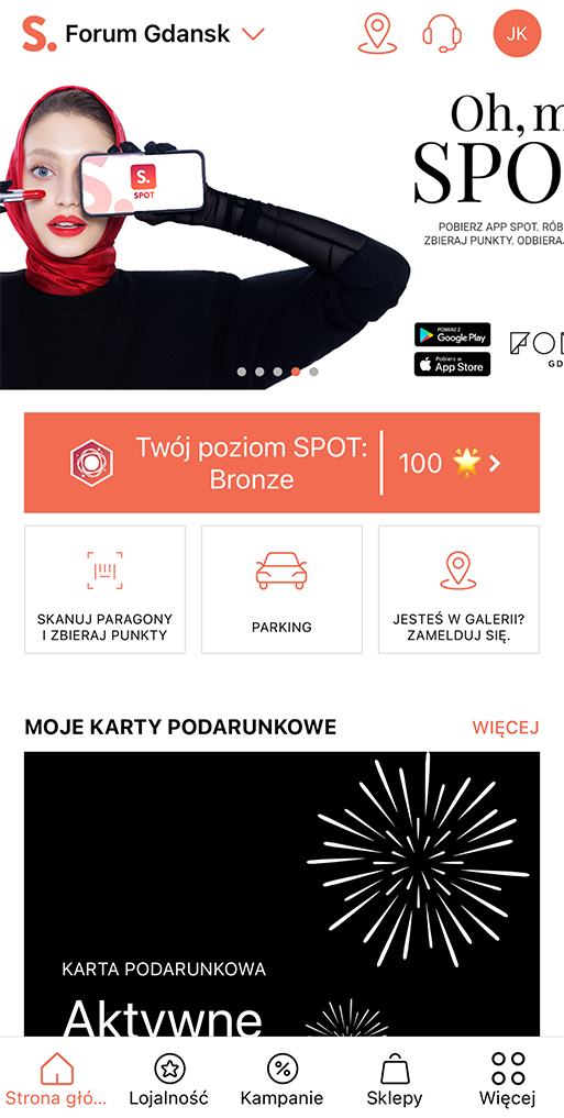 Aplikacja lojalnościowa SPOT